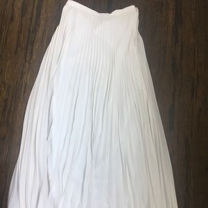 ASOS Long flowy white pleated skirt
